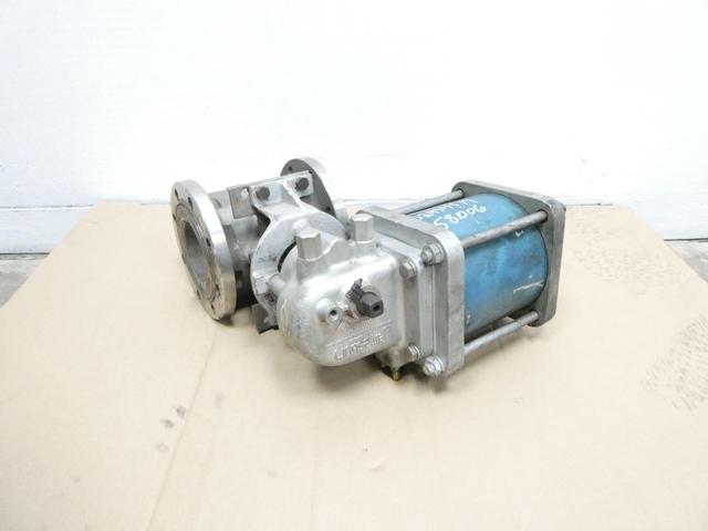 JAMESBURY 3600 ST-400 PNEUMATIC STAINLESS FLANGED BALL VALVE 4IN 150