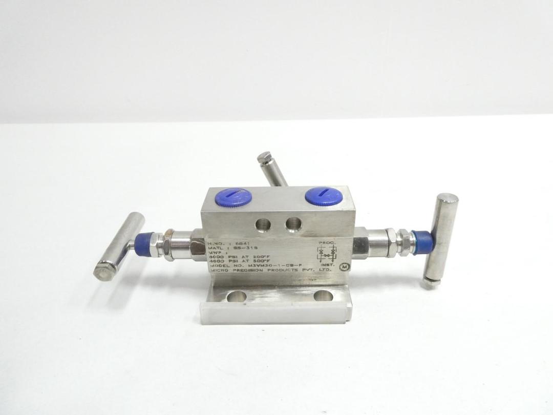 MICRO PRECISION PRODUCTS M3VM30-1-CB-P STAINLESS INSTRUMENT MANIFOLD 6000PSI