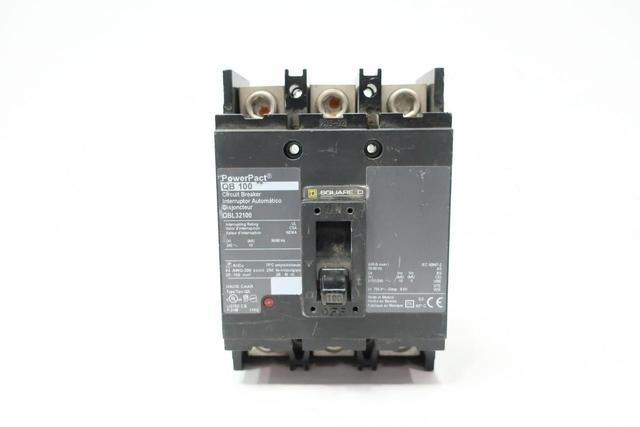 SQUARE D QBL32100 MOLDED CASE CIRCUIT BREAKER 3P 100A
