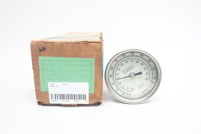 TREND 32 BIMETAL THERMOMETER 3IN 6IN 0-250F/-20-120C 1/2IN NPT
