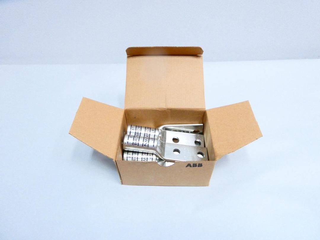 BOX OF 6 THOMAS & BETTS 54876BEPH TWO HOLE COPPER LUG