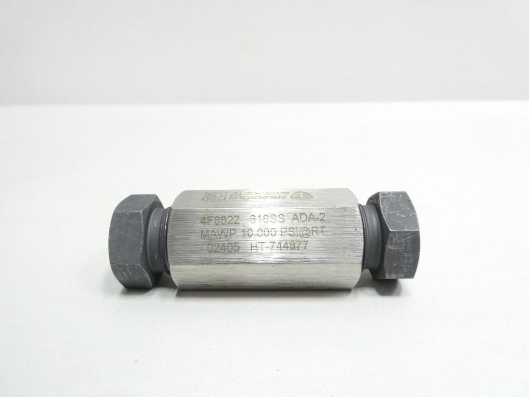 PARKER 4F8822 316SS ADA-2 LOW PRESSURE STRAIGHT COUPLING 1/2IN
