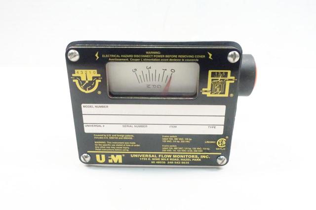 UFM SX-VIE5GM-6MP-32V1.0-A1WU-1D VARIABLE AREA FLOW METER 0-5GPM