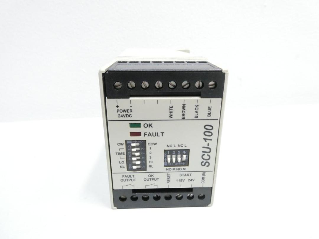POSITIVE CONTACT SCU-100 SENSOR CONTROLLER MODULE 2A AMP 24V-DC 250V-AC