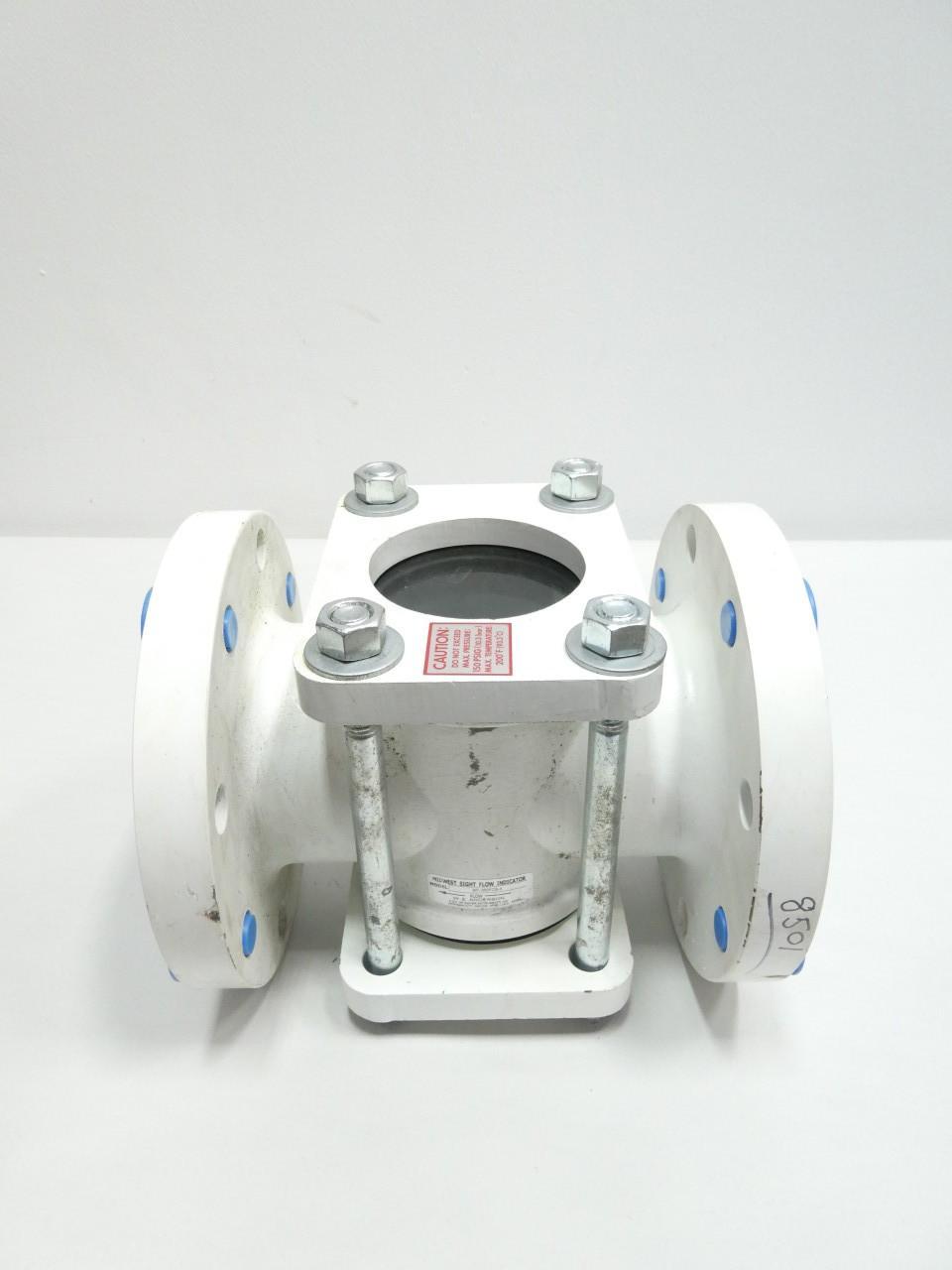 MIDWEST SFI-350FCS-4 FLANGED SIGHT FLOW INDICATOR 4IN 