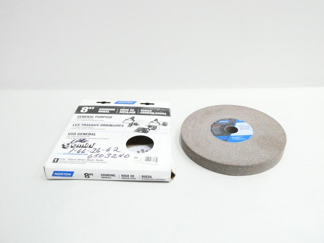 NORTON 88285 SAINT-GOBAIN MEDIUM GRIT GRINDING WHEEL 8IN X 1IN X 1IN