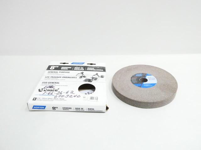 NORTON 88285 SAINT-GOBAIN MEDIUM GRIT GRINDING WHEEL 8IN X 1IN X 1IN