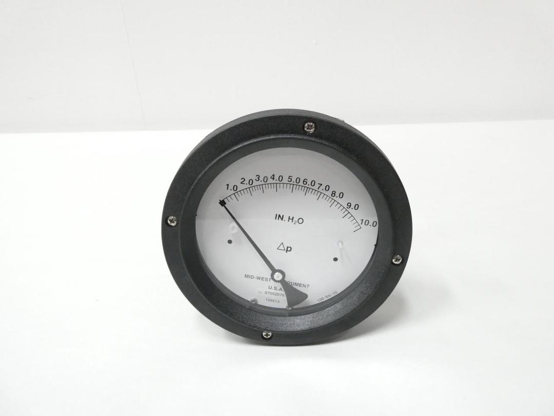 MID-WEST 130PC-20-OO PRESSURE GAUGE 4-1/2IN 0-10IN-H2O