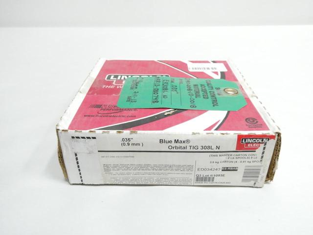 LINCOLN ED034243 BLUE MAX ORBITAL TIG 308LN WELDING WIRE 0.035IN 8LB