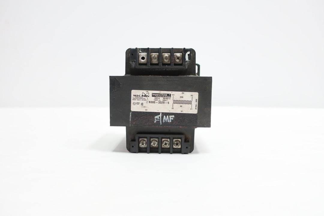 MICRON B300-3329-5 CONTROL TRANSFORMER 1PH 300VA 220V-AC 90V-AC