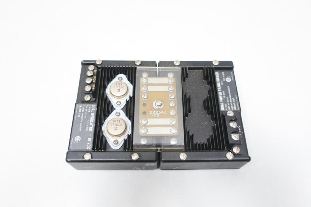 DEVAR 19-601A 222361 222116 DUAL POWER TRANSFORMER 300MA 117V-AC 18V-DC