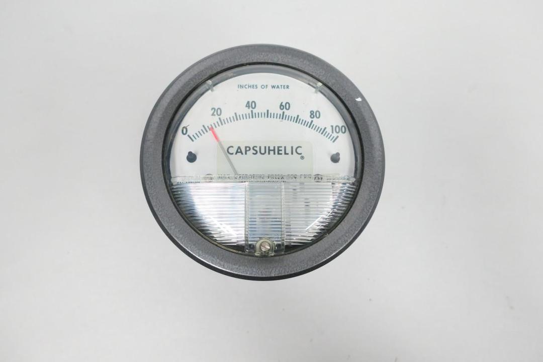 DWYER 4100C CAPSUHELIC PRESSURE GAUGE 4IN 0-100IN-H2O