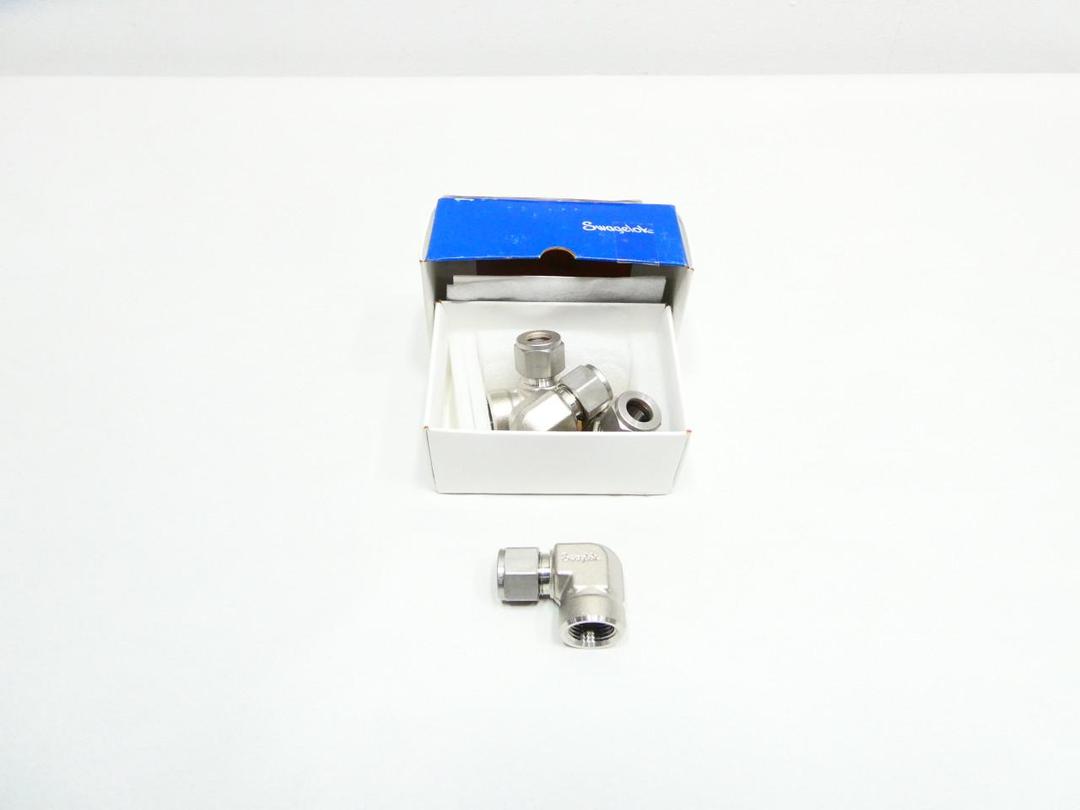 BOX OF 4 SWAGELOK SS-810-8-8 STAINLESS PIPE ELBOW 1/2IN NPT X 1/2IN TUBE