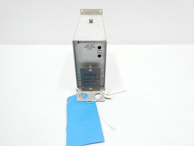 TRANSMATION 230IT ISOLATED SIGNAL CONVERTER 0-1MA 10-50MA 117V-AC