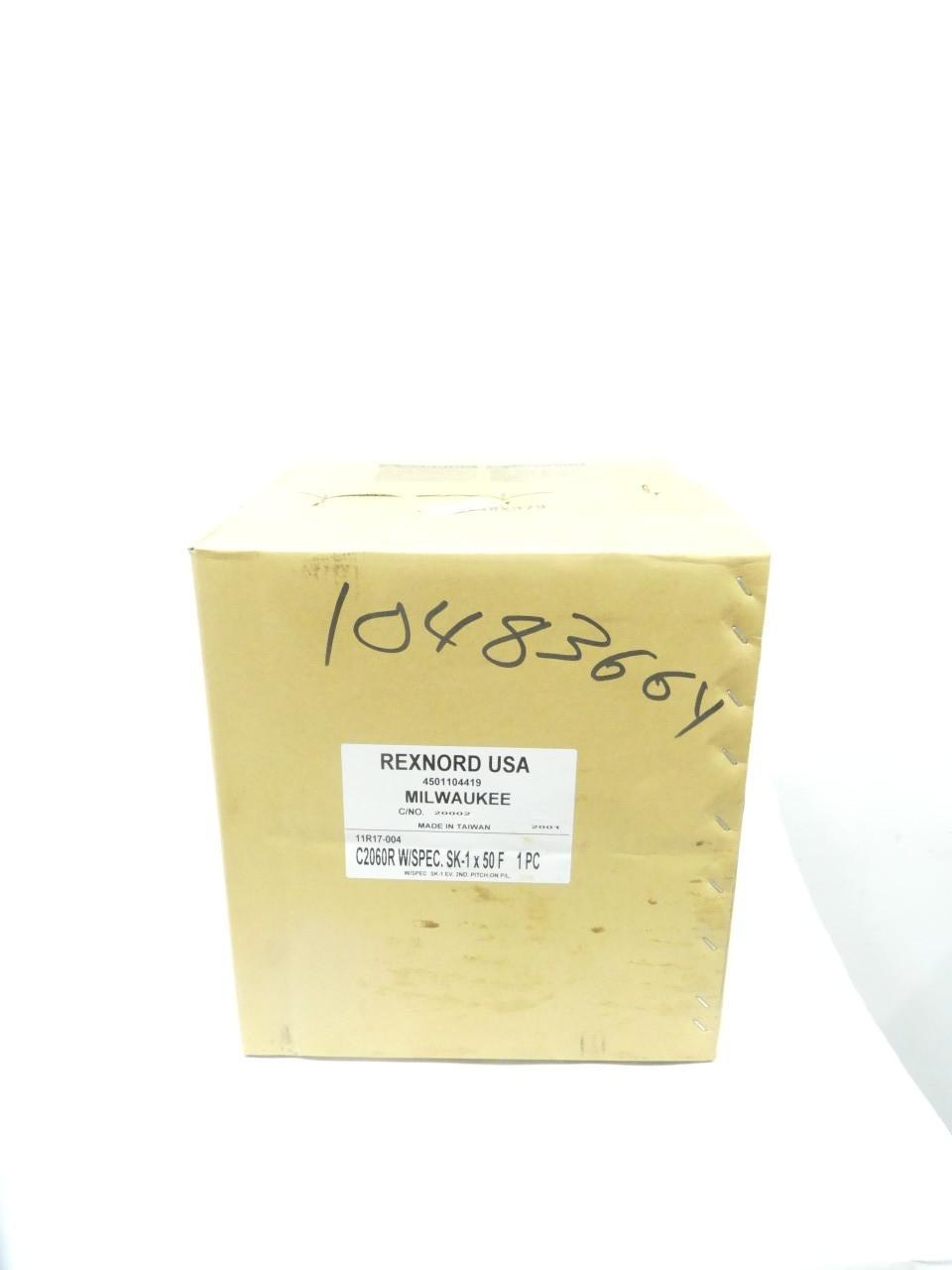 REXNORD R7550 RIV C2060R SK-1 LINK-BELT SINGLE STRAND ROLLER CHAIN 50FT