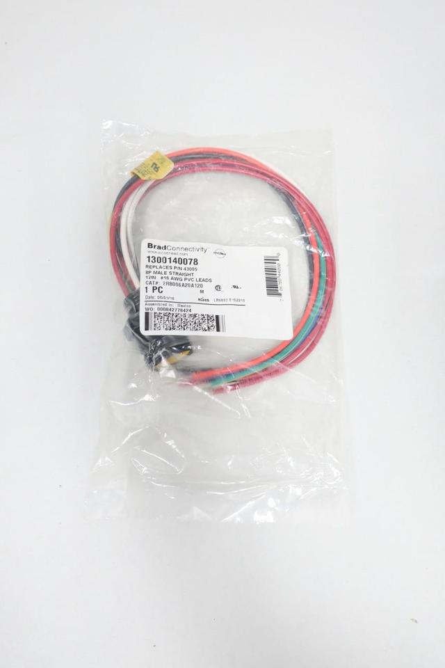 BRAD CONNECTIVITY 1300140078 WOODHEAD 8P MALE STRAIGHT RECEPTACLE