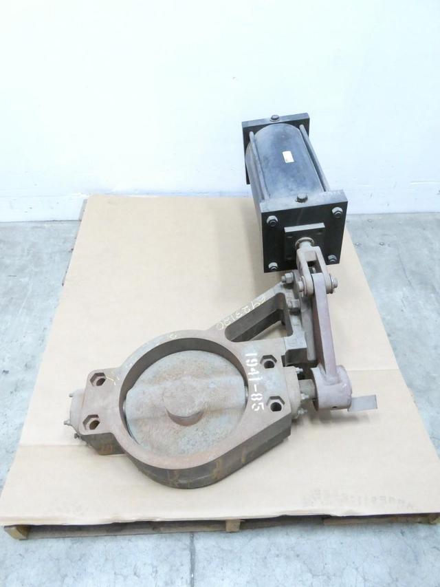 UNITED CONVEYOR UCC 1941-85 PNEUMATIC STEEL WAFER BUTTERFLY VALVE 12IN