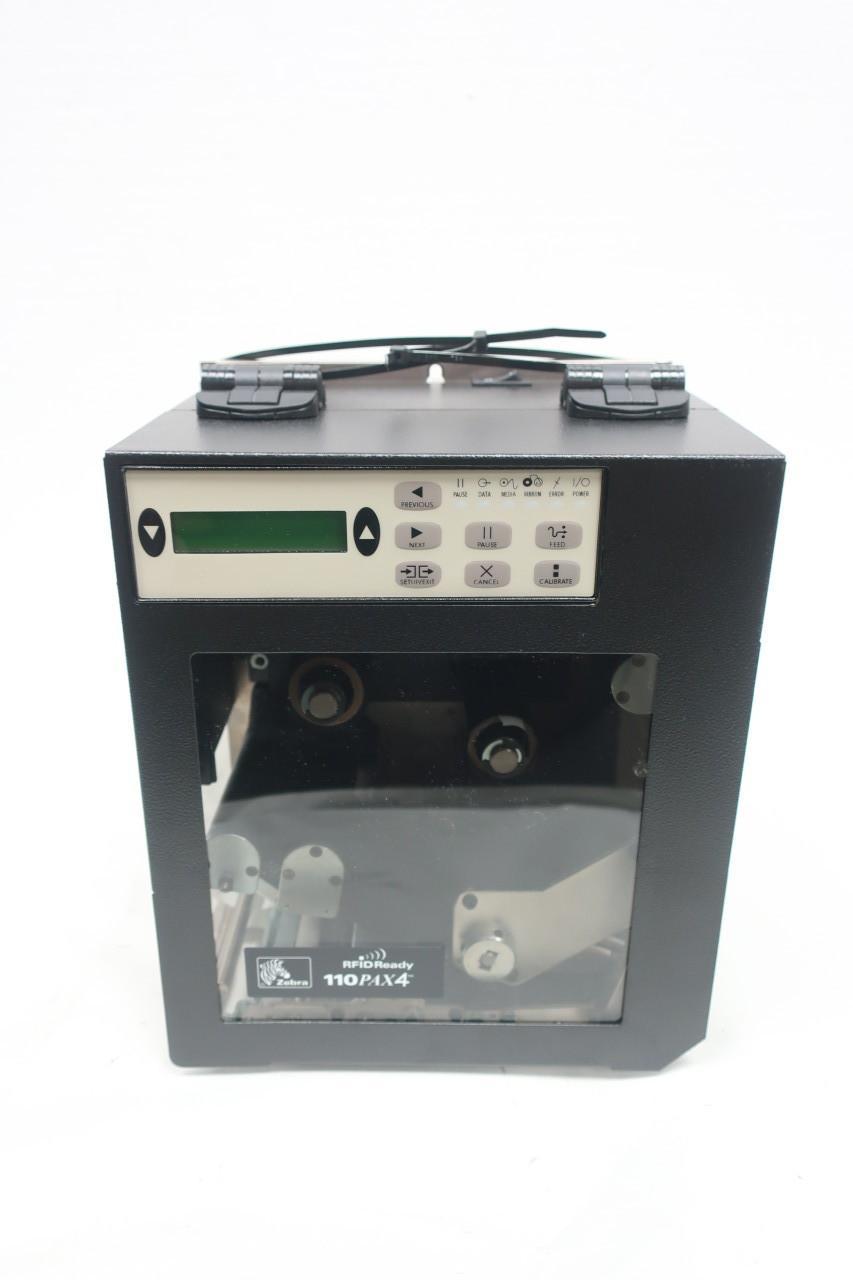 ZEBRA 113ER02-00600 110PAX4 THERMAL LABEL PRINTER 90-264V-AC