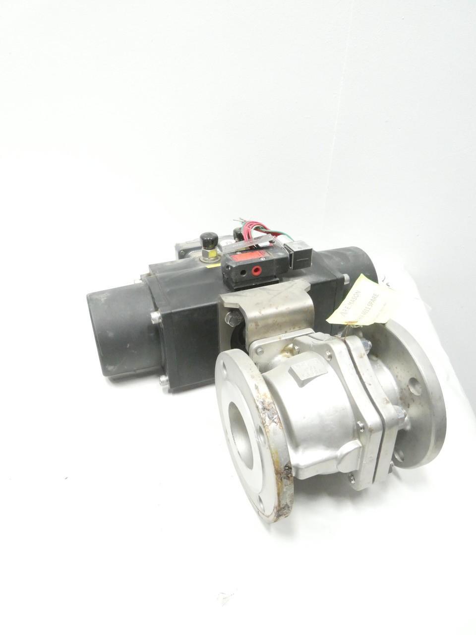 EMERSON KTM K-BALL F190 F89U-032 SR06 PNEUMATIC STAINLESS CONTROL VALVE 3IN 150