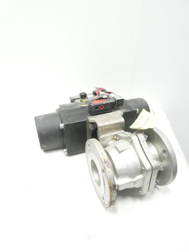 EMERSON KTM K-BALL F190 F89U-032 SR06 PNEUMATIC STAINLESS CONTROL VALVE 3IN 150