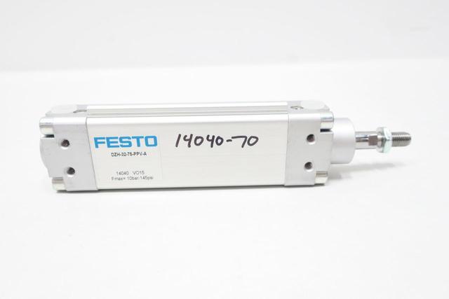 FESTO DZH-32-75-PPV-A DOUBLE ACTING PNEUMATIC CYLINDER 32MM 75MM 145PSI