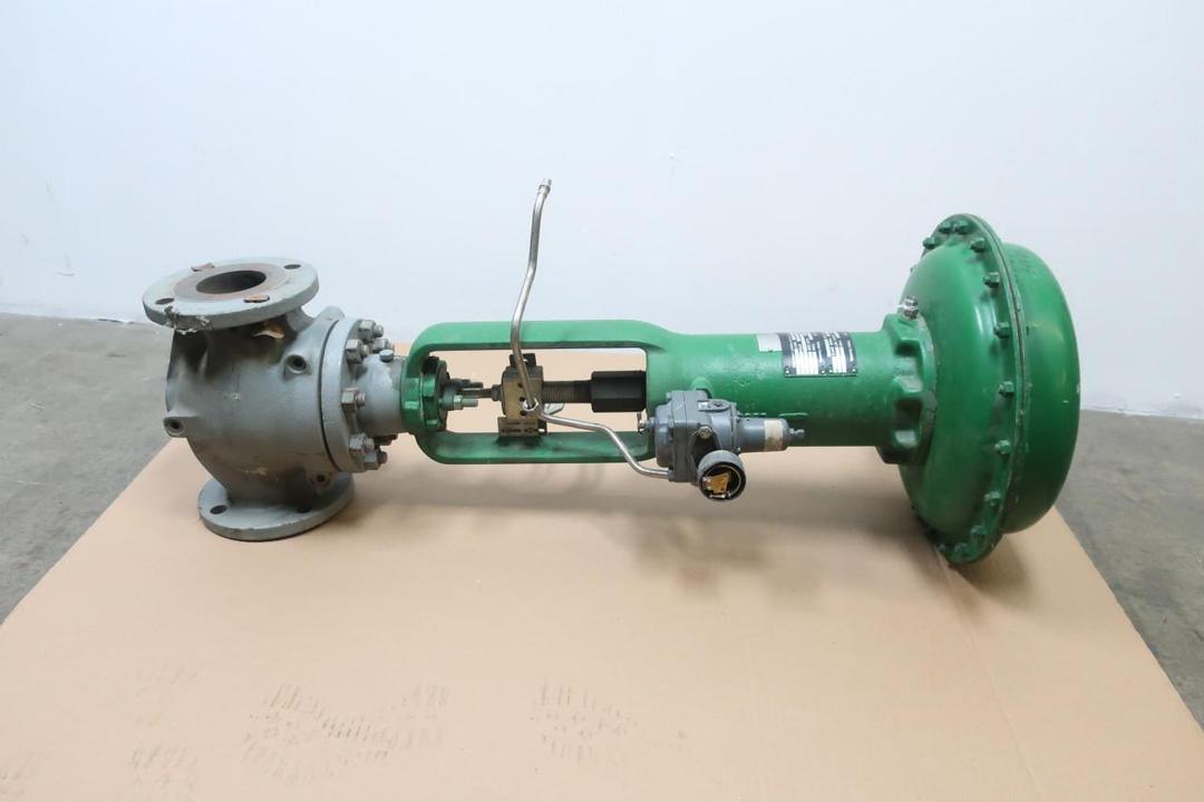FISHER EZ 667 SIZE 45 PNEUMATIC STEEL FLANGED CONTROL VALVE 3IN 150