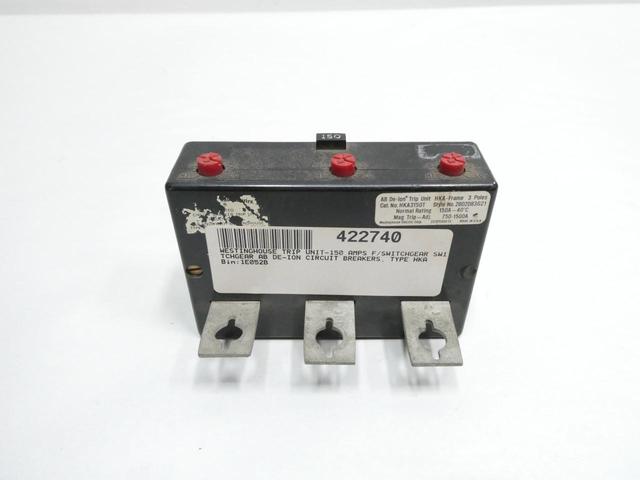 WESTINGHOUSE HKA3150T 2602D83G21 AB DE-ION TRIP UNIT 3P 150A 750-1500A
