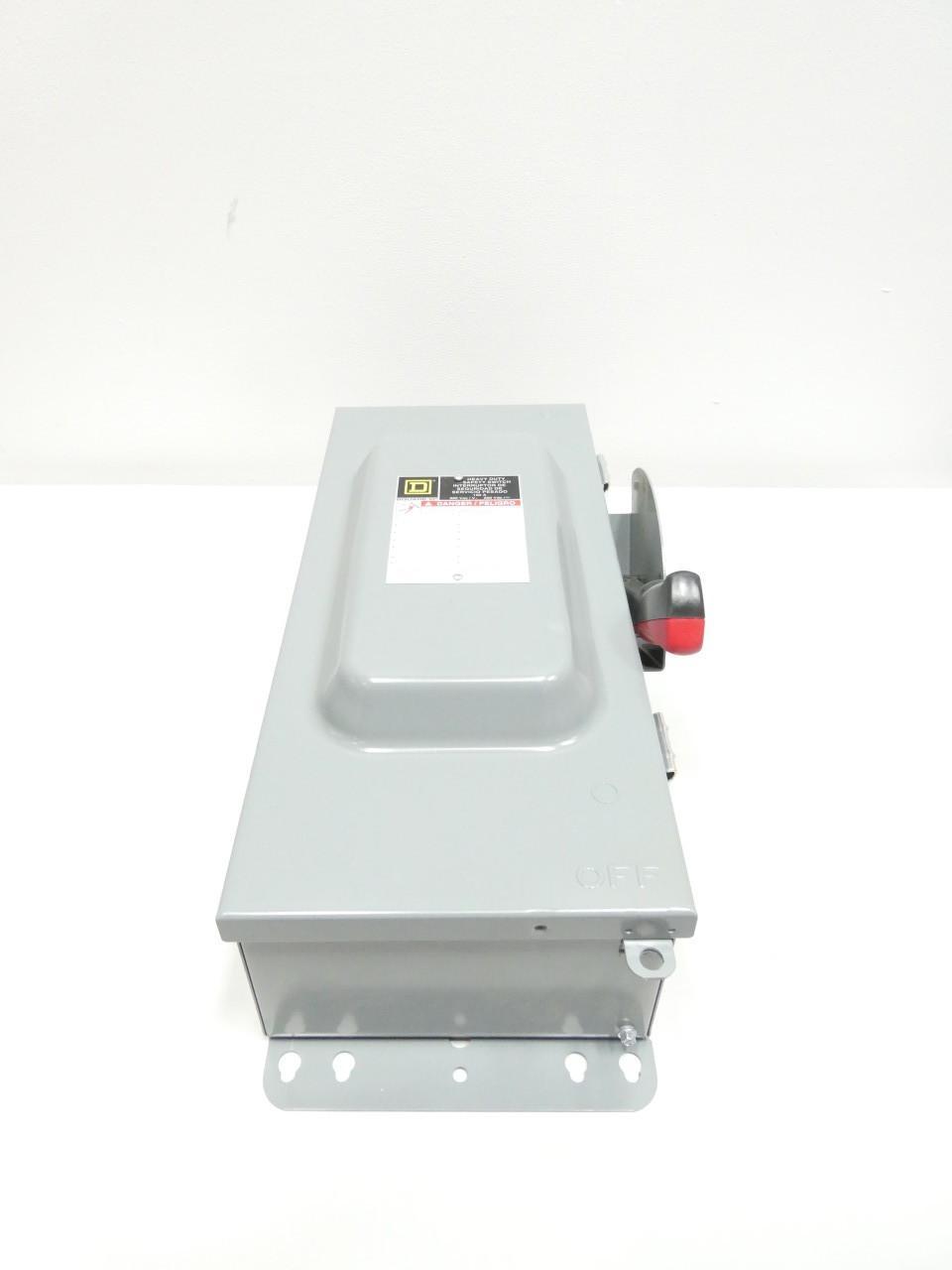 SQUARE D H363AWK FUSIBLE DISCONNECT SWITCH 3P 100A AMP 600V-AC