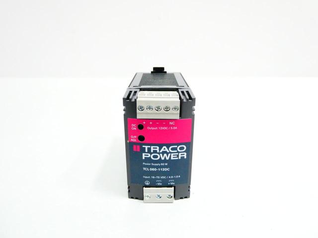 TRACO TCL060-112DC POWER SUPPLY 18-75V-DC 5A AMP 12V-DC 60W