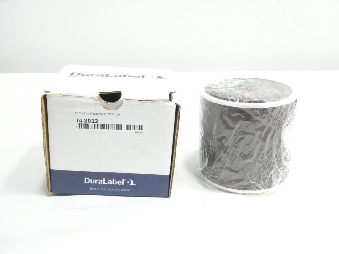 DURALABEL T4-3012 DLT BROWN PREMIUM VINYL TAPE 4IN 140FT