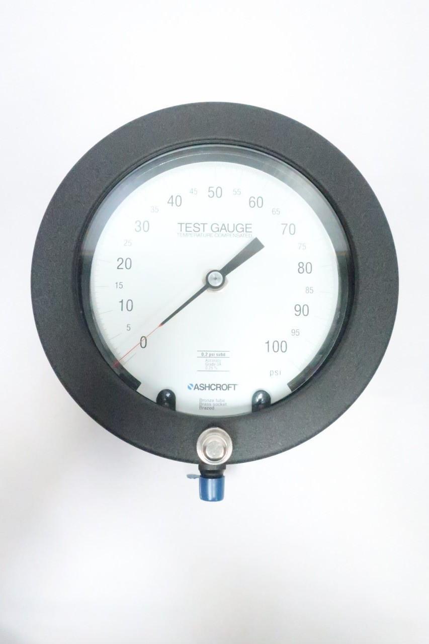 ASHCROFT 60-1082-AS-02L-100# PRESSURE GAUGE 6IN 0-100PSI 1/4IN NPT