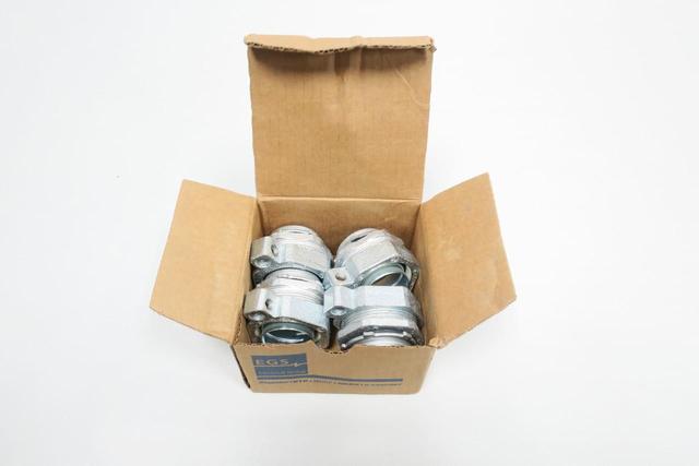 BOX OF 4 O-Z/GEDNEY 4Q-150L GROUND-TITE STRAIGHT LIQUIDTIGHT CONNECTOR 1-1/2IN