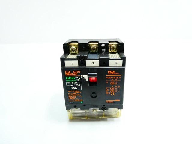 FUJI EA33 BB3AEA-010 MOLDED CASE CIRCUIT BREAKER 3P 10A AMP 220V-AC
