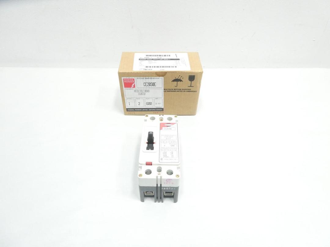 FEDERAL PIONEER CE2030E MOLDED CASE CIRCUIT BREAKER 2P 30A AMP 600V-AC