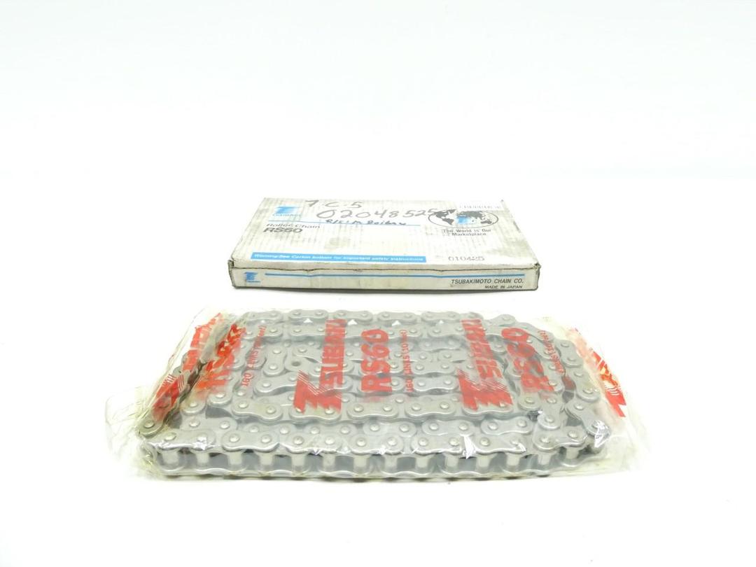 TSUBAKI RS60 STAINLESS SINGLE ROLLER CHAIN 10FT 3/4IN
