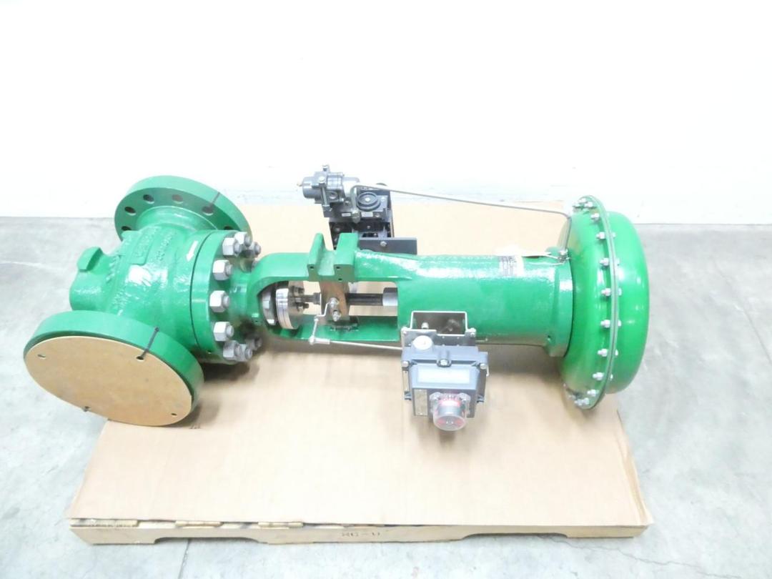 FISHER ED 667 SIZE 76I 3582G PNEUMATIC STEEL FLANGED CONTROL VALVE 6IN 600