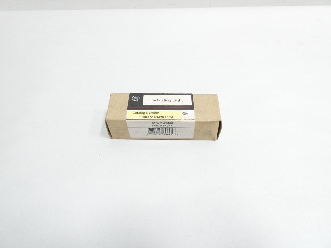 GENERAL ELECTRIC GE 116B6708G43R73C4 CLEAR INDICATING LIGHT 125V-AC