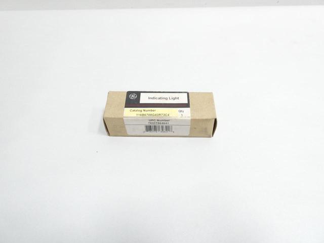 GENERAL ELECTRIC GE 116B6708G43R73C4 CLEAR INDICATING LIGHT 125V-AC