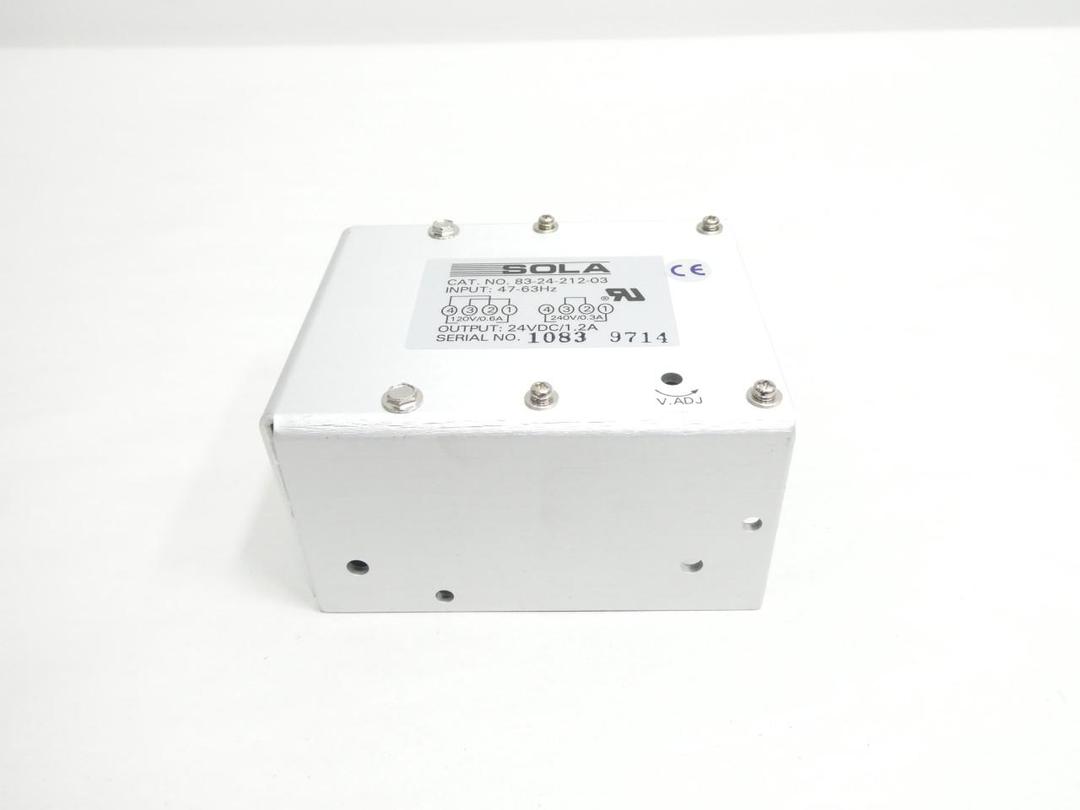SOLA 083-00212-0300-24 POWER SUPPLY 120/240V-AC 1.2A AMP 24V-DC