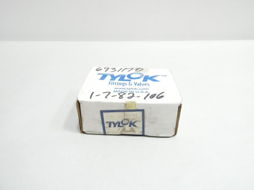 TYLOK SS-4-6DD-4 MANUAL TUBE STAINLESS NEEDLE VALVE 1/4IN
