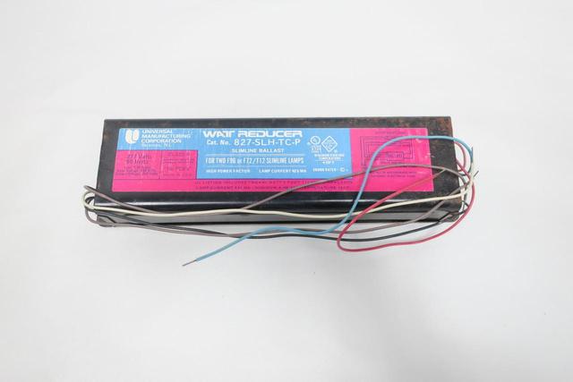 UNIVERSAL 827-SLH-TC-P WAT REDUCER FLUORESCENT BALLAST 277V-AC