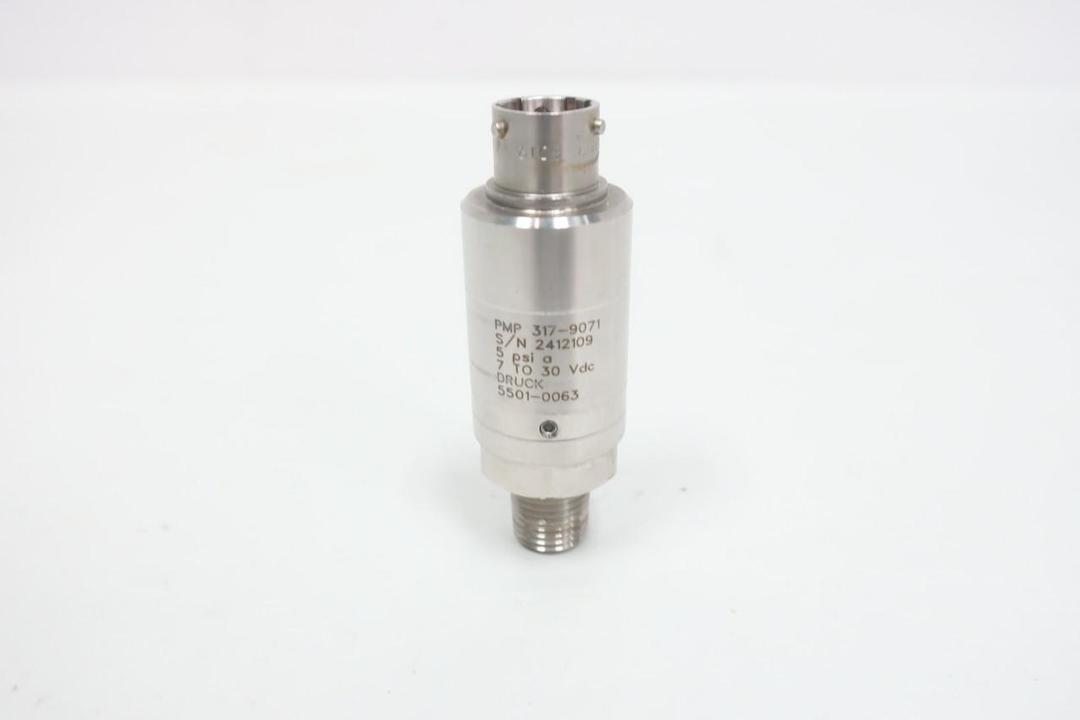 DRUCK 317-9071 PRESSURE TO CURRENT TRANSDUCER 5PSI 7-30V-DC