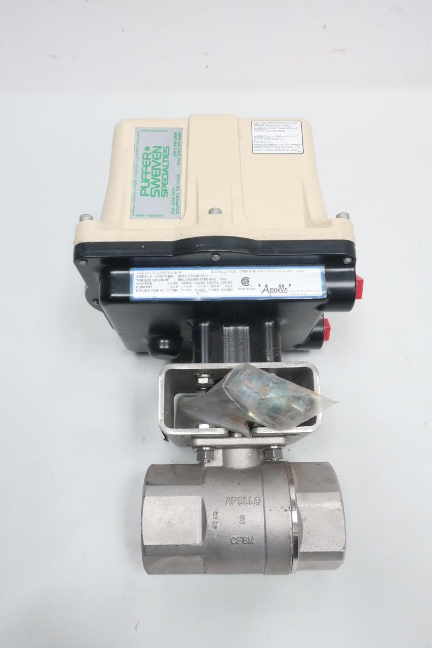 APOLLO ACS300WU2-N-UP PNEUMATIC STAINLESS BALL VALVE 2IN NPT 1500WOG