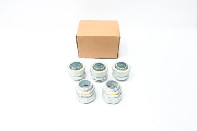 BOX OF 5 CROUSE HINDS LT125 IRON STRAIGHT MALE CONNECTOR 1-1/4IN