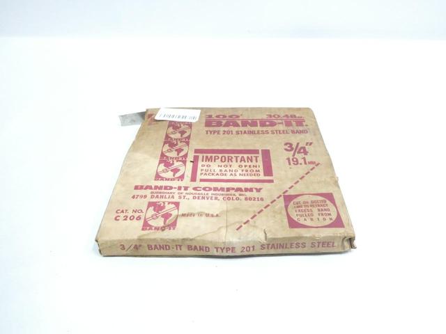 BAND-IT C206 STAINLESS STEEL BAND 3/4IN X 100FT