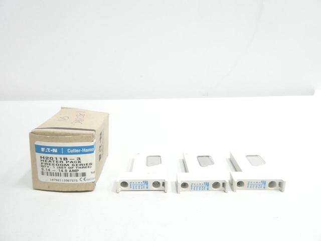 BOX OF 3 CUTLER HAMMER H2011B FREEDOM OVERLOAD RELAY HEATER PACK 9.14-14A