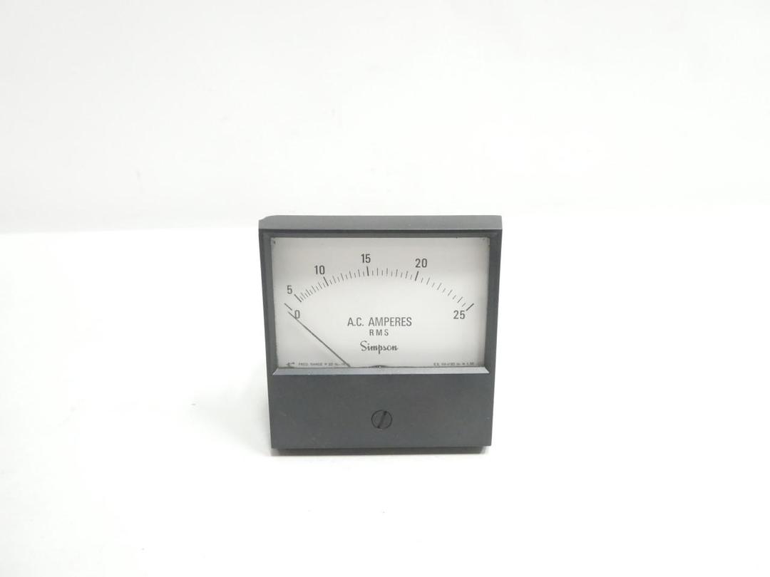 SIMPSON 2153 PANEL AMMETER 0-25A AMP