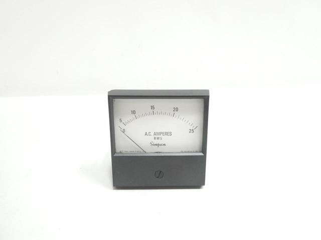 SIMPSON 2153 PANEL AMMETER 0-25A AMP