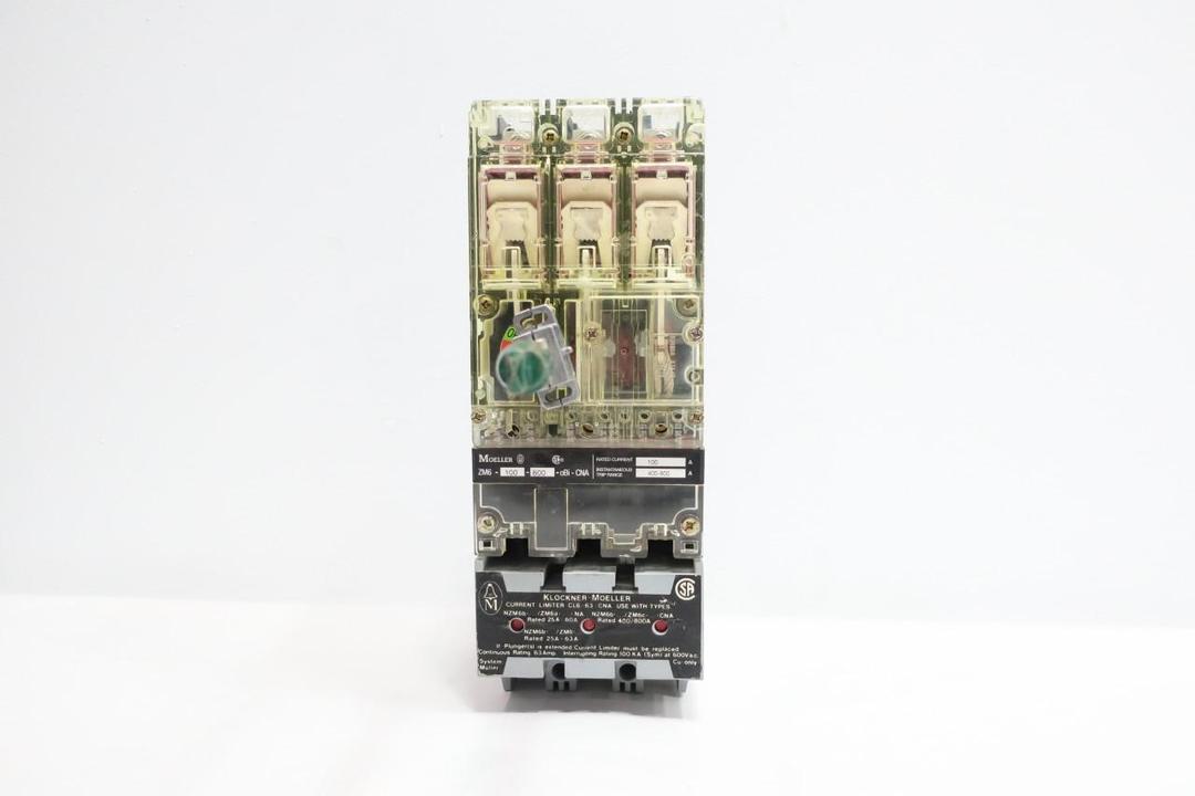 MOELLER ZM6-100-800-0BI-CNA CIRCUIT BREAKER 3P 100A AMP 600V-AC