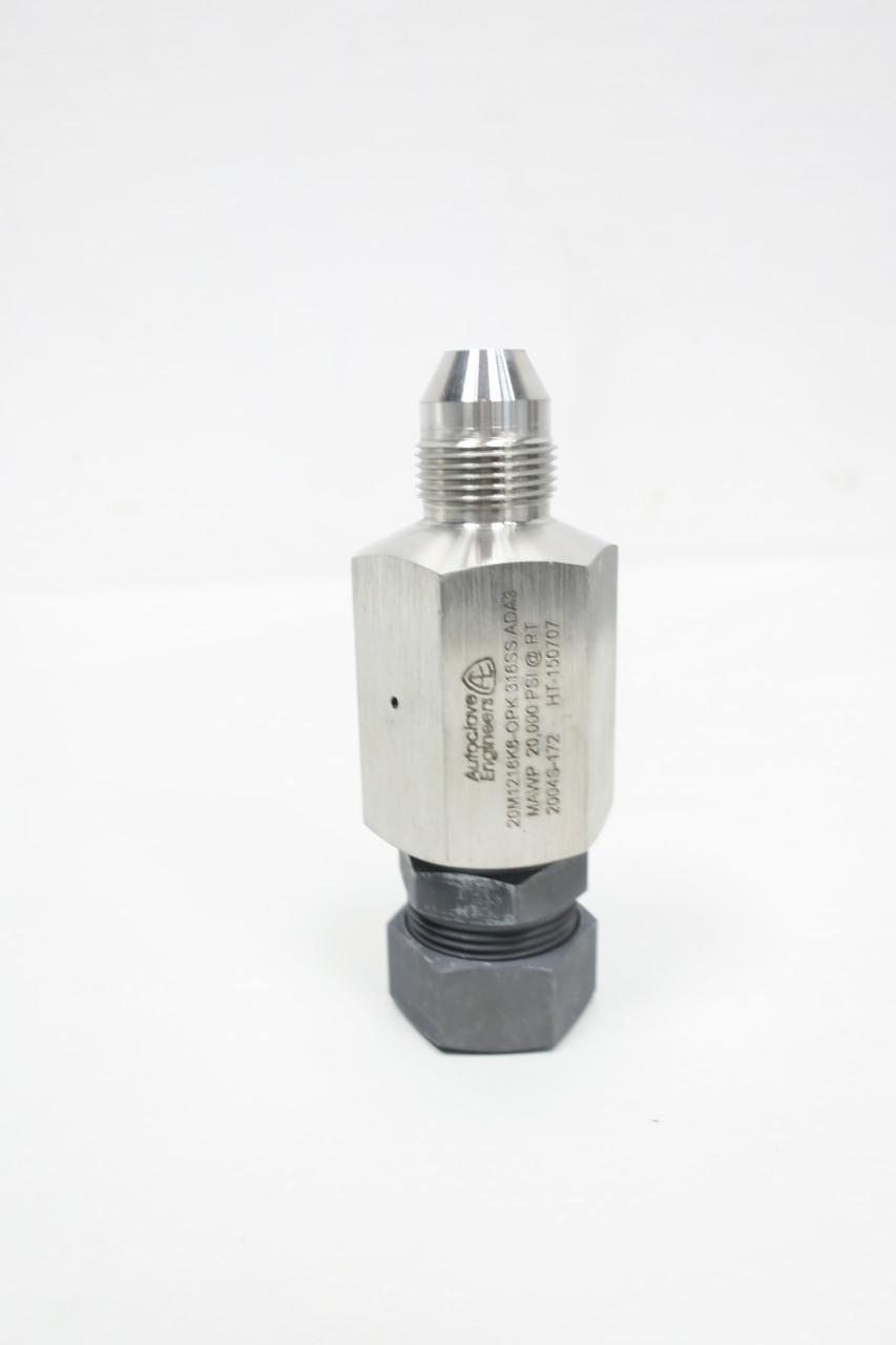 AUTOCLAVE ENGINEERS 20M1216K6-OPK STAINLESS ADAPTER 1IN X 3/4IN